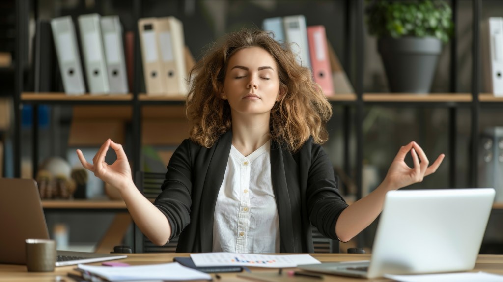 Femme relaxée qui comprend son Bilan